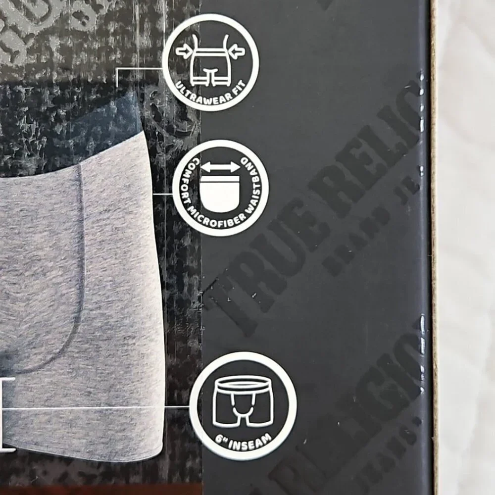 True Religion 4 Pack Boxer Briefs L (36-38) Cotton Stretch Stretch Old Money NEW
